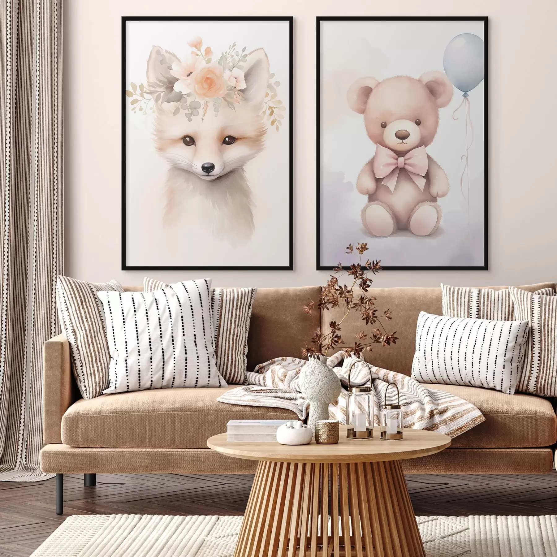 carta da parati Volpe e Orso nr. d00921