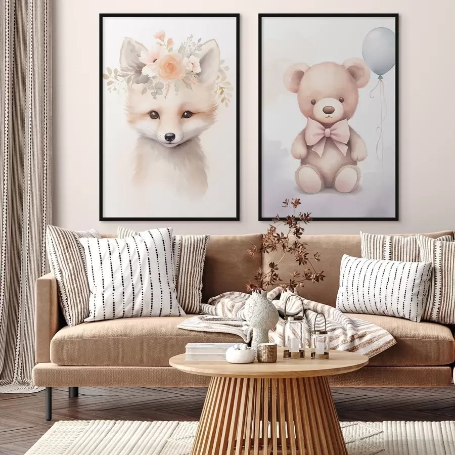 carta da parati Volpe e Orso nr. d00921