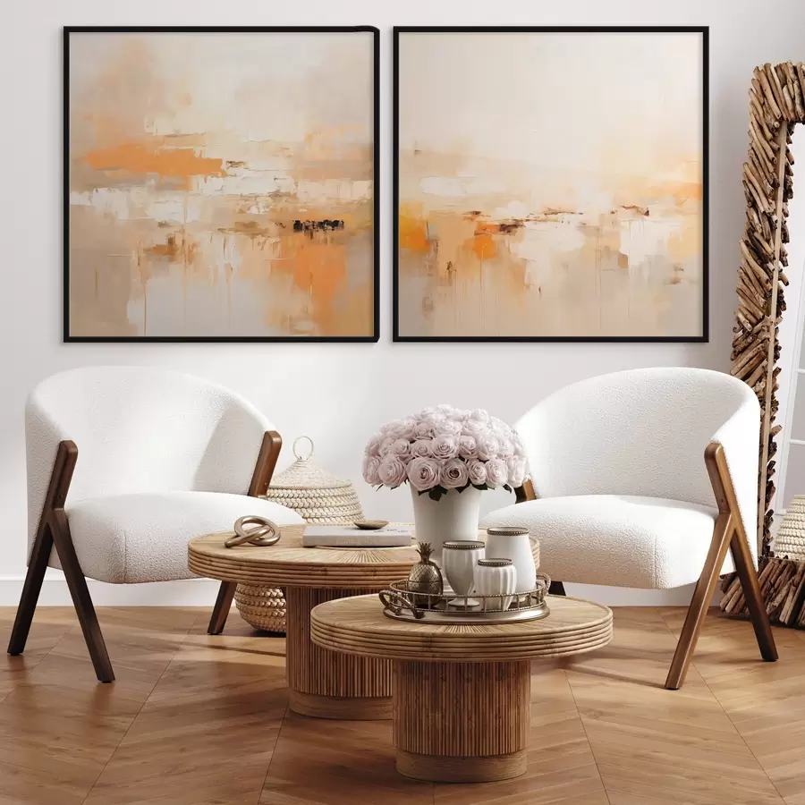 carta da parati Dipinto astratto leggero nei toni autunnali nr. d00895