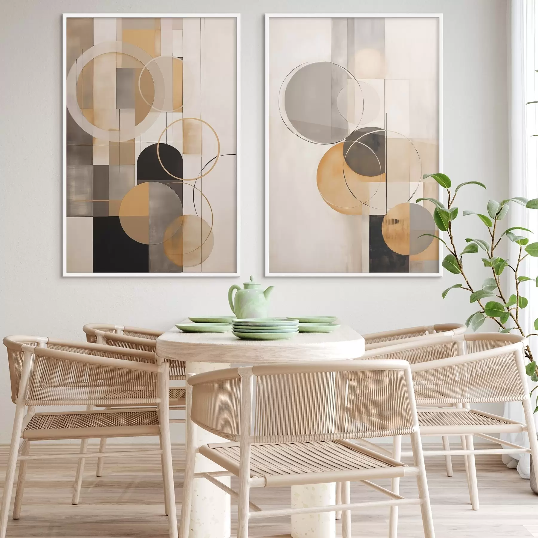 carta da parati Astrazione geometrica con cerchi nr. d00858