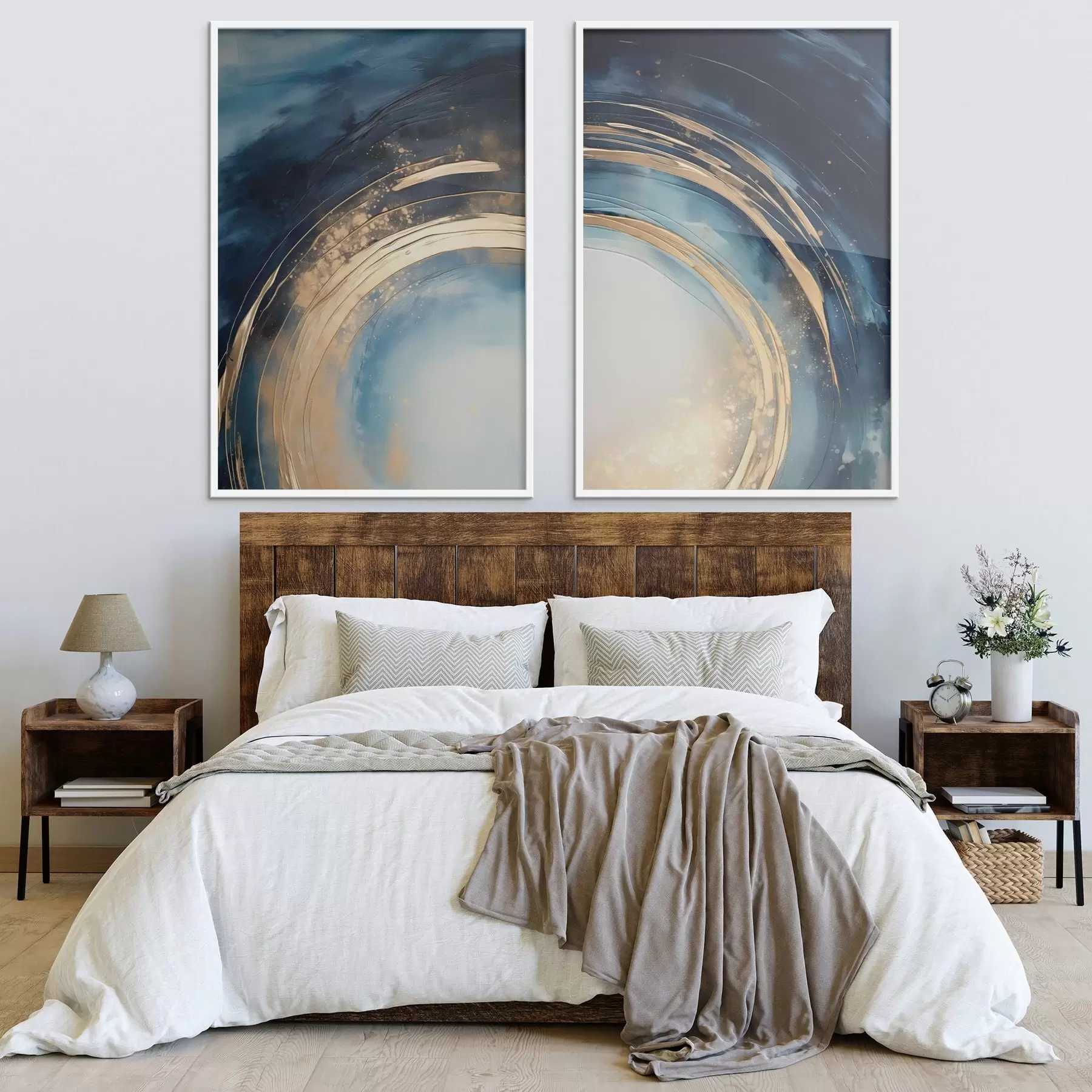 carta da parati Spazzata circolare blu notte con archi metallici nr. d00969