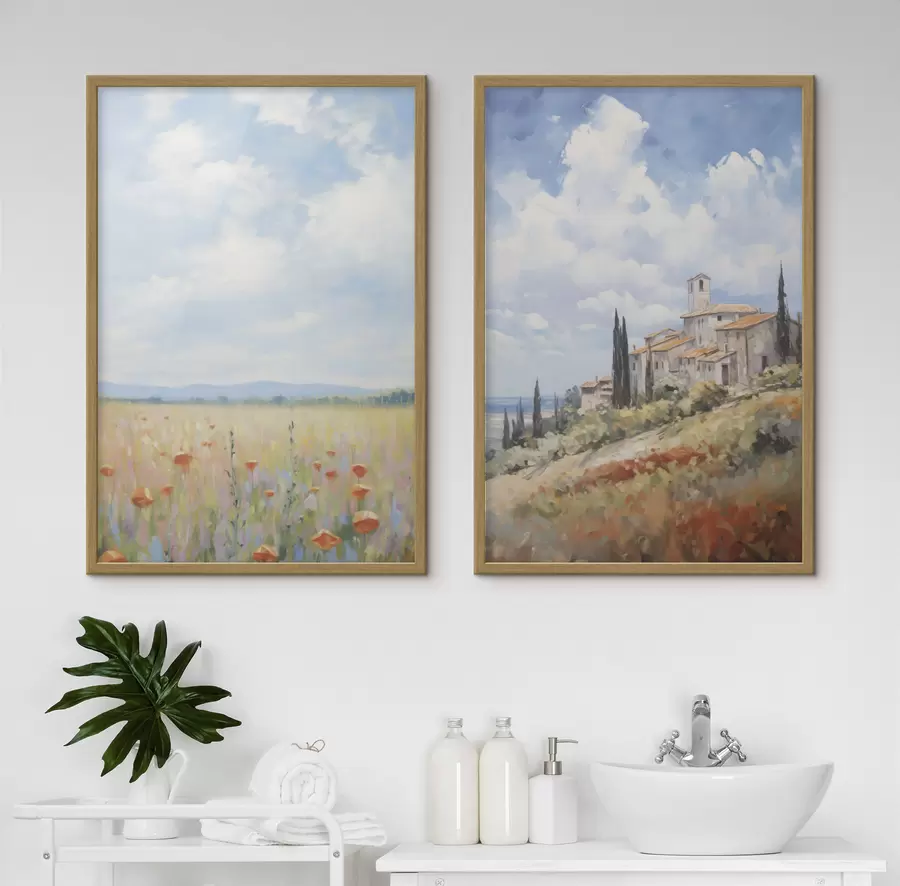 carta da parati Imitazione di un paesaggio rurale nella pittura nr. d01018