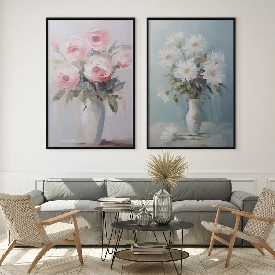 carta da parati Fiori in un vaso, dipinto imitazione nr. d01027