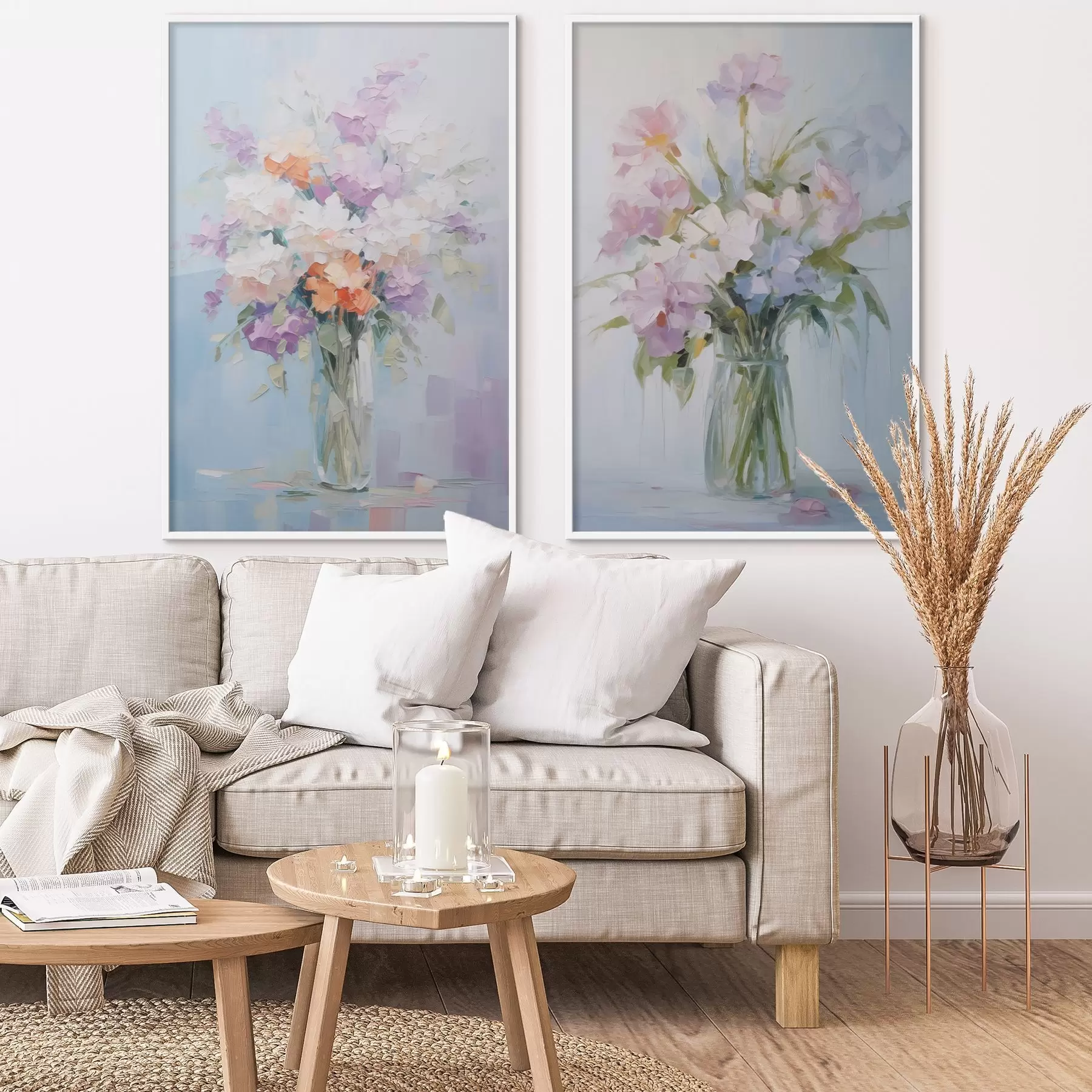 carta da parati Bouquet in un vaso imitazione di un dipinto nr. d01031