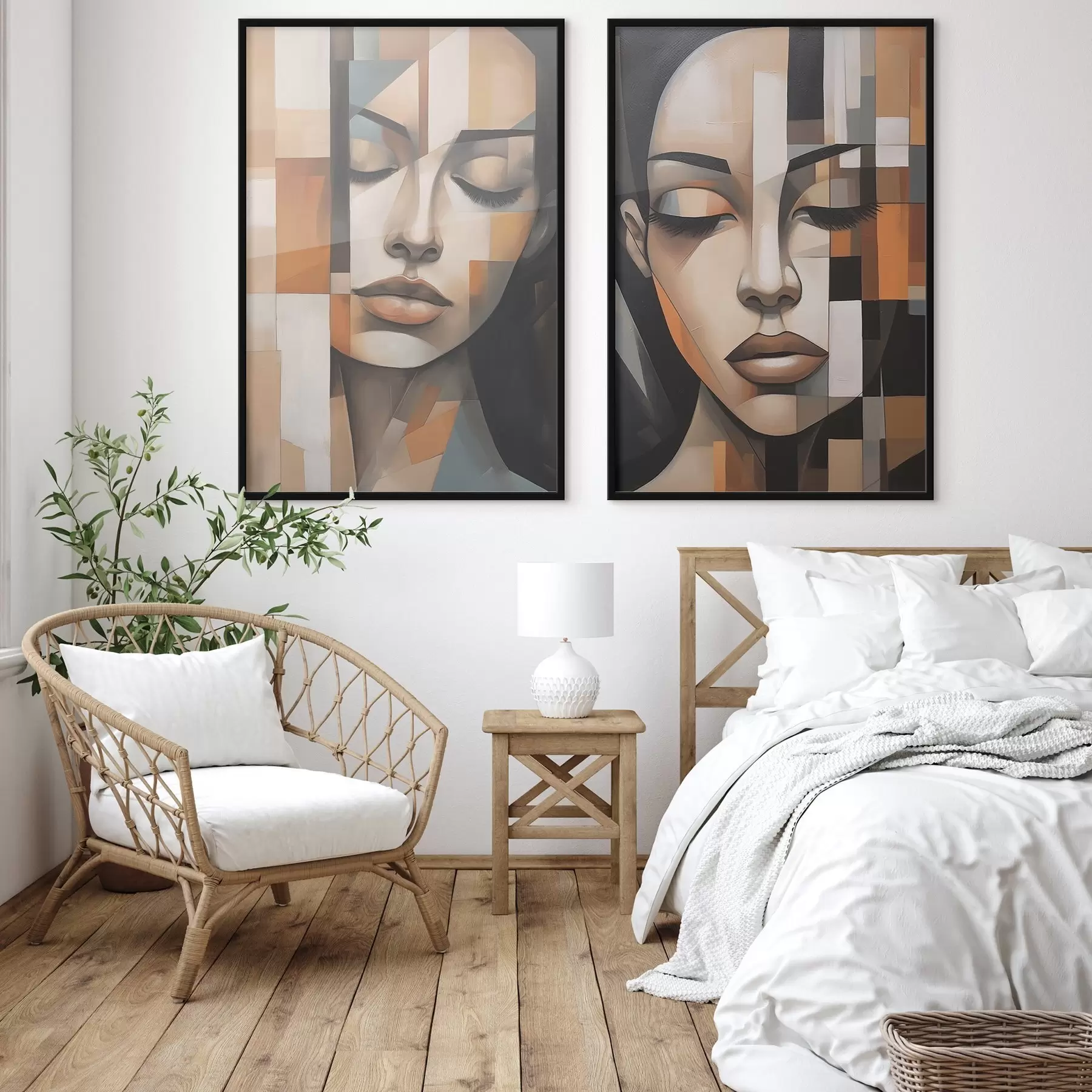 carta da parati Ritratto cubista di una donna nr. d01023