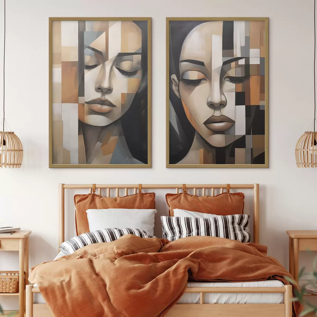 Poster Ritratto cubista di una donna d01023