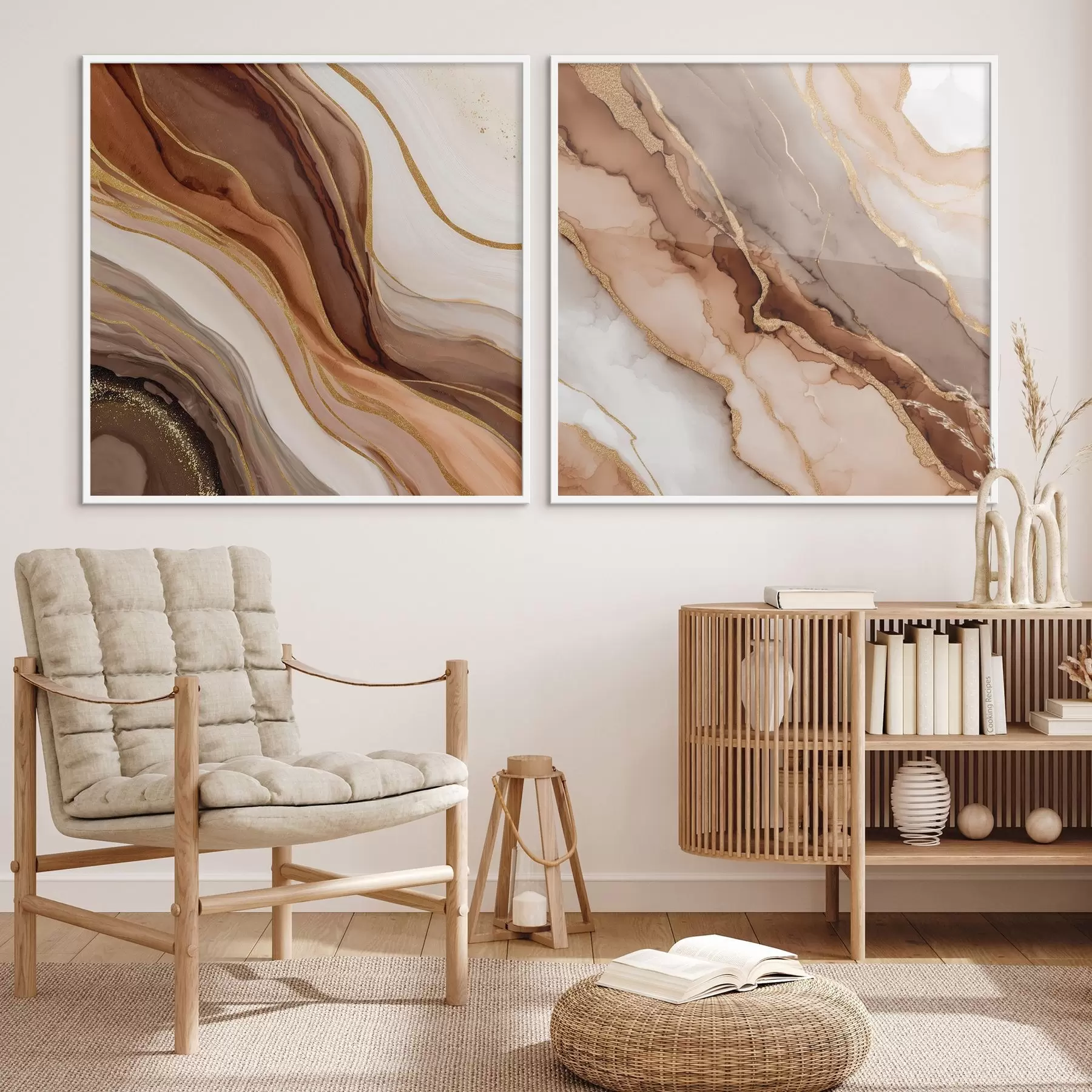 carta da parati Composizione astratta in due parti con transizioni fluide e stratificate nr. d00982