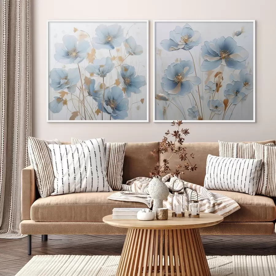 carta da parati Delicati fiori imitazione di dipinto nr. d01044