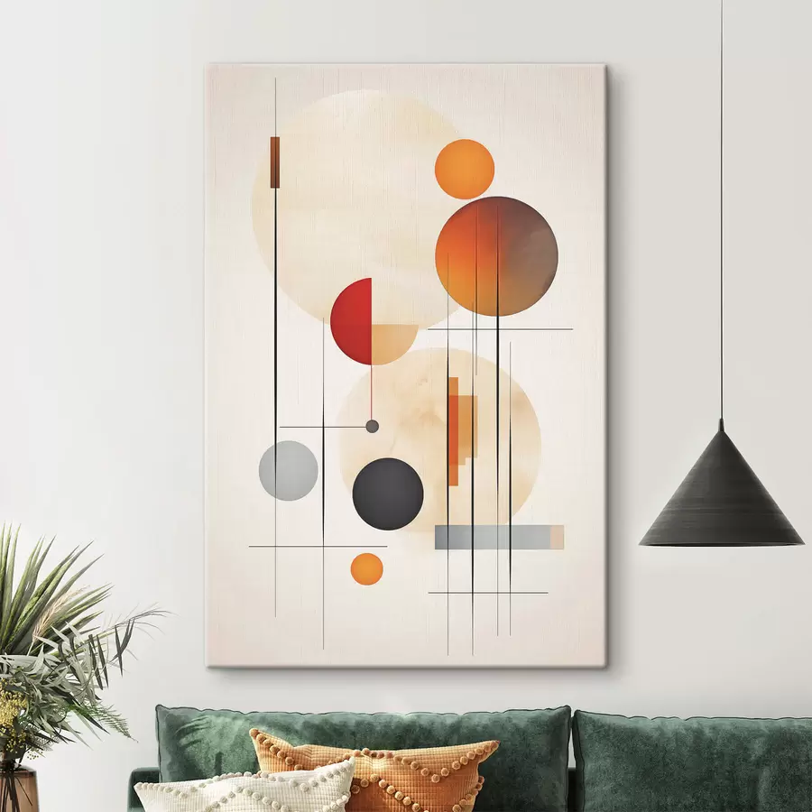 carta da parati Astrazione geometrica con sfere nr. s46976