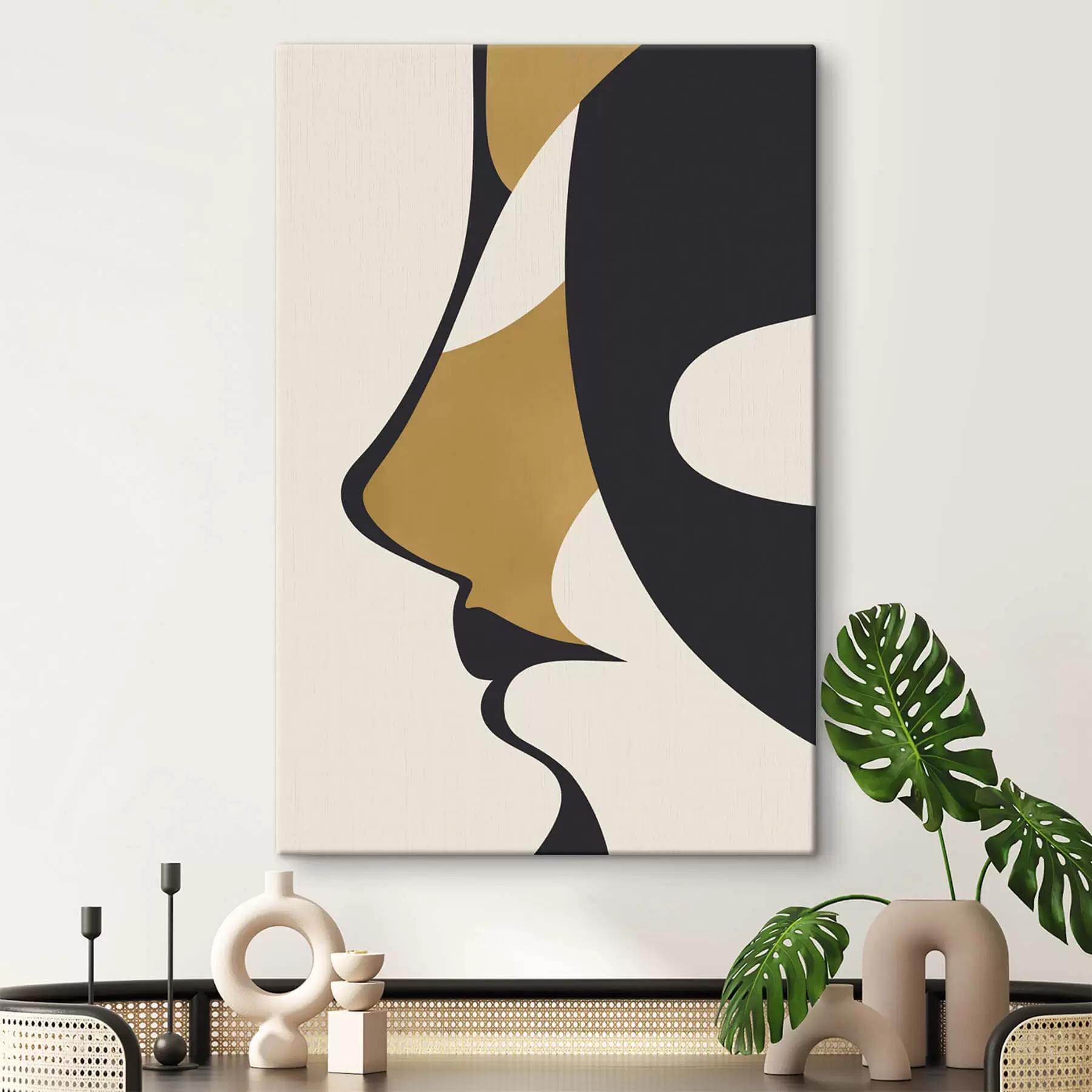 carta da parati Silhouette astratta di un volto nr. s47252