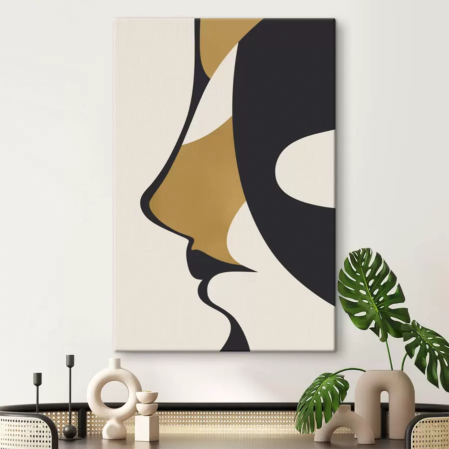 carta da parati Silhouette astratta di un volto nr. s47252