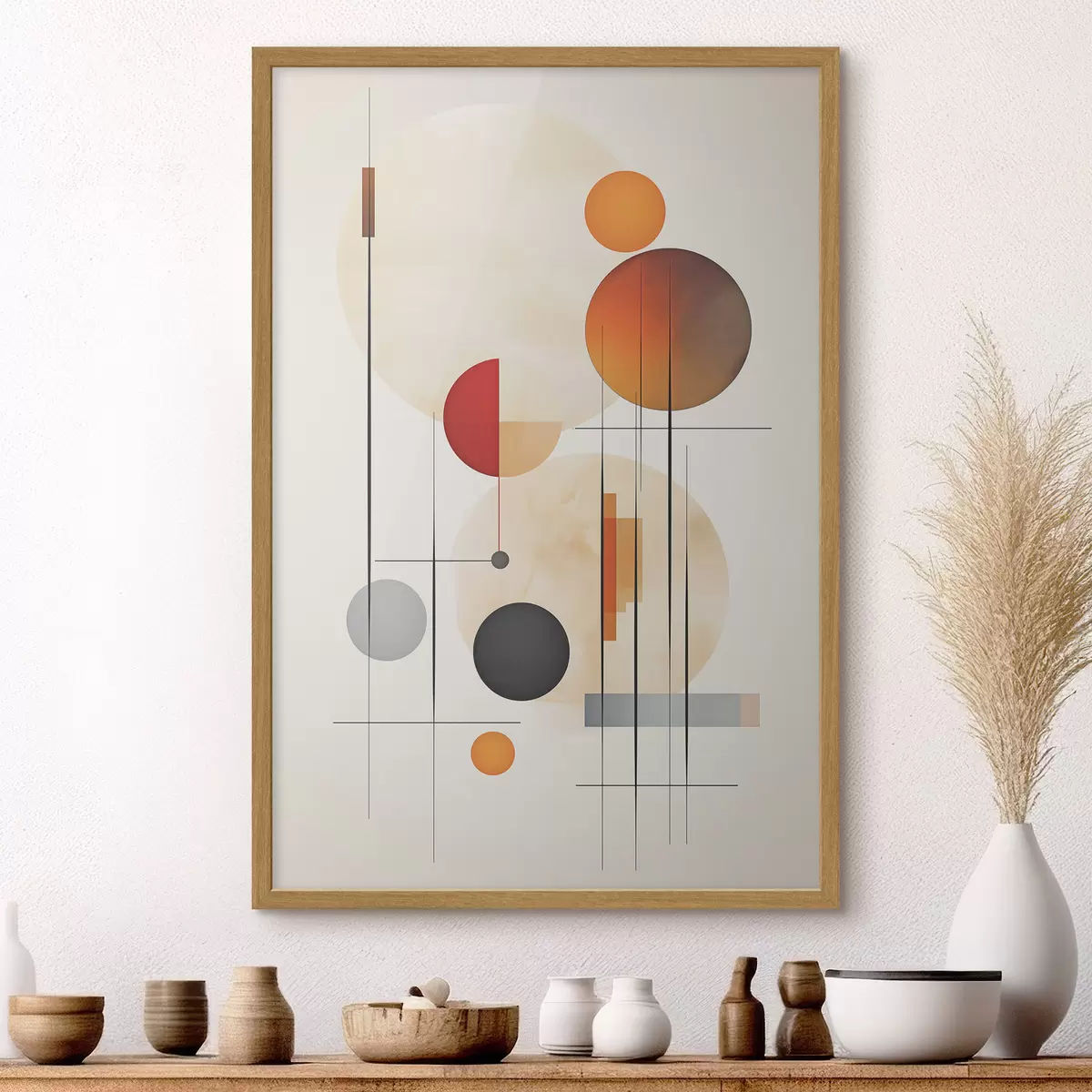 Poster Astrazione geometrica con sfere f46976