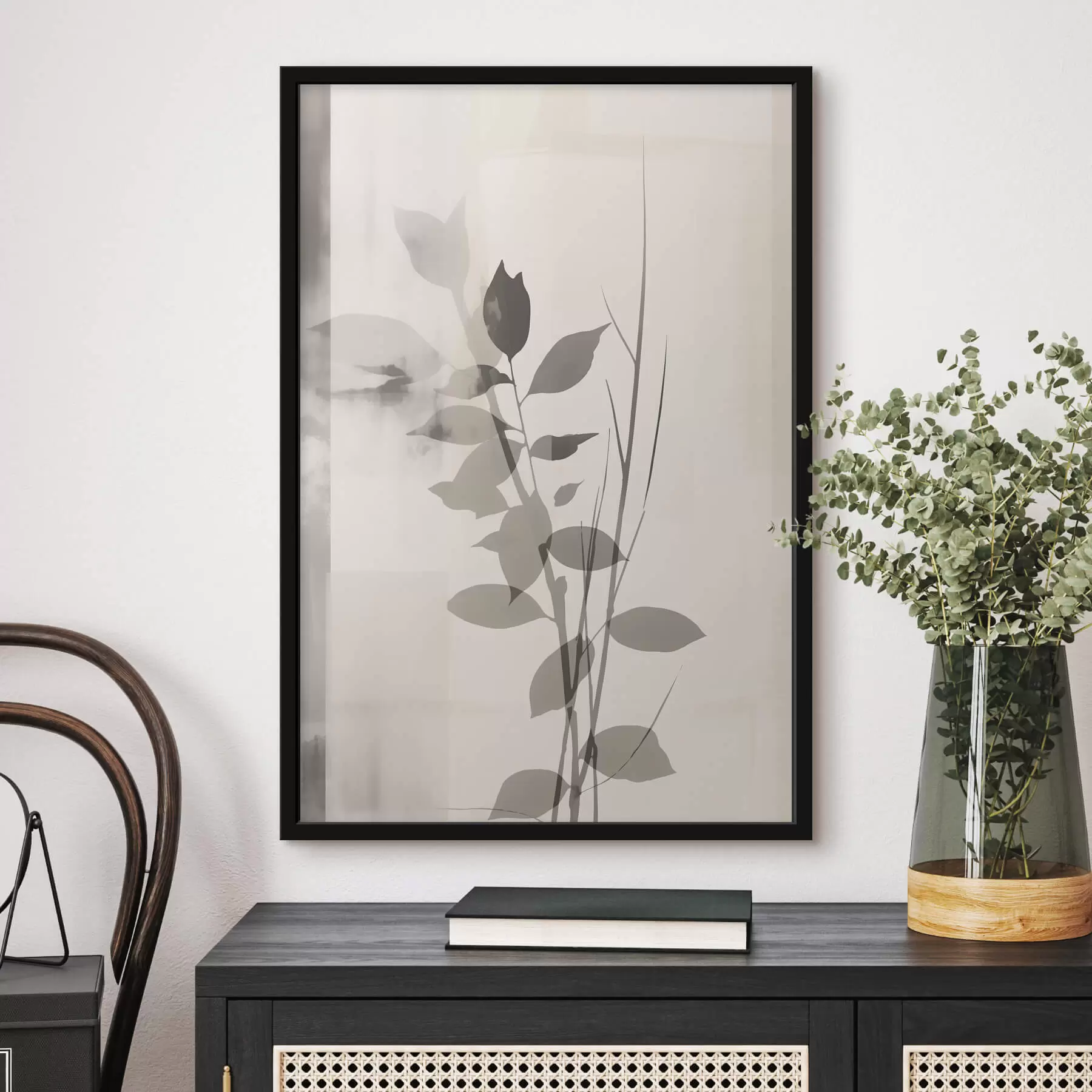 carta da parati Rami di foglie astratte nr. f47103