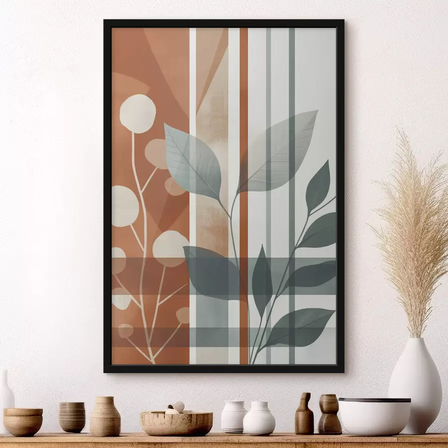 carta da parati Astrazione con rami di foglie nr. f47248