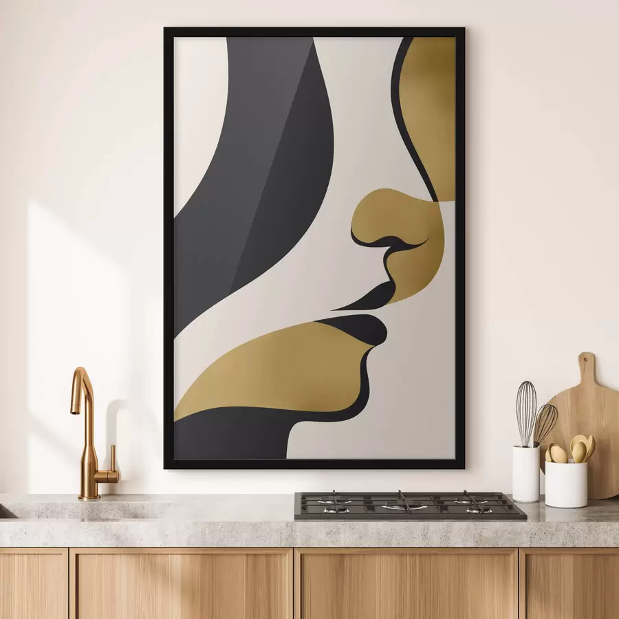 carta da parati Silhouette astratta di un volto nr. f47251