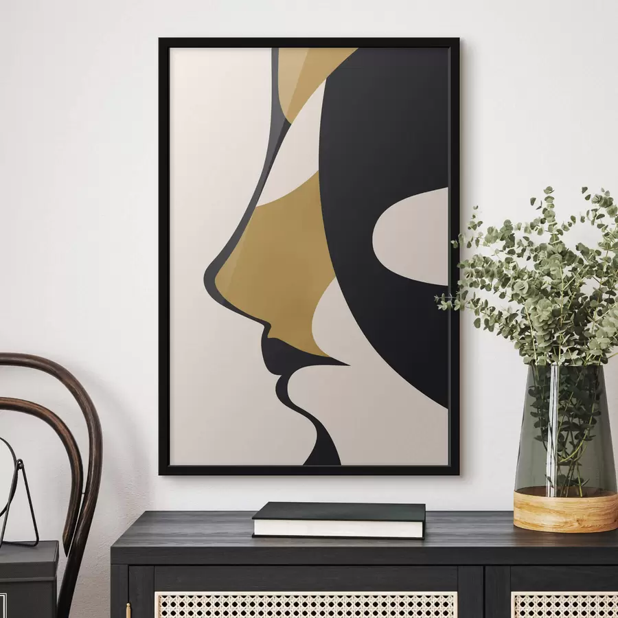 carta da parati Silhouette astratta di un volto nr. f47252