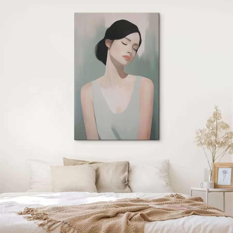 carta da parati Una ragazza con gli occhi chiusi nr. s47341