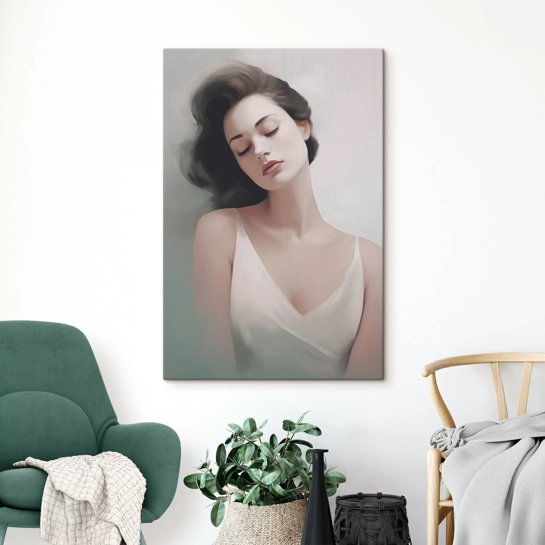 carta da parati Ritratto di una ragazza con gli occhi chiusi nr. s47342