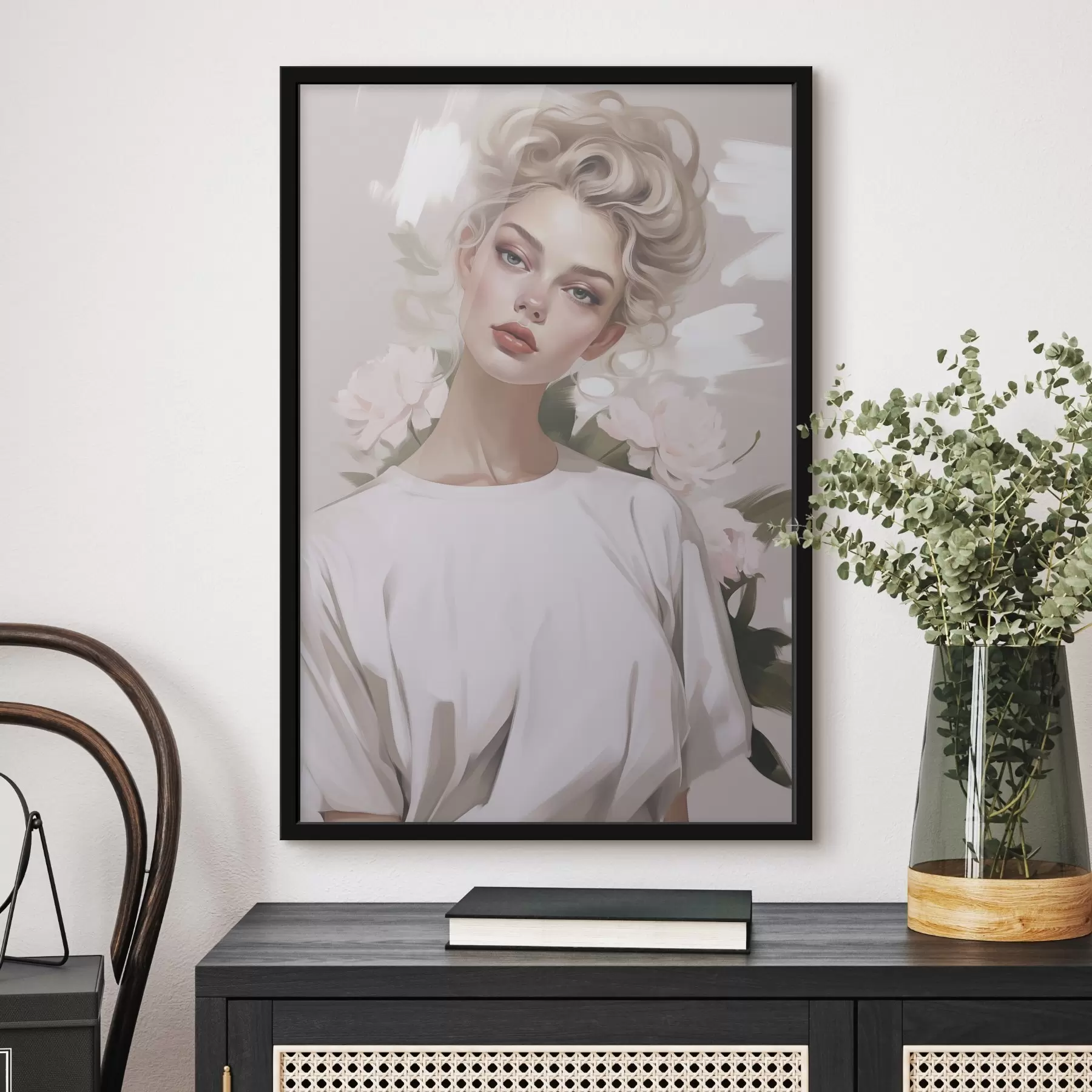 carta da parati Ritratto di una ragazza in maglietta nr. f47340