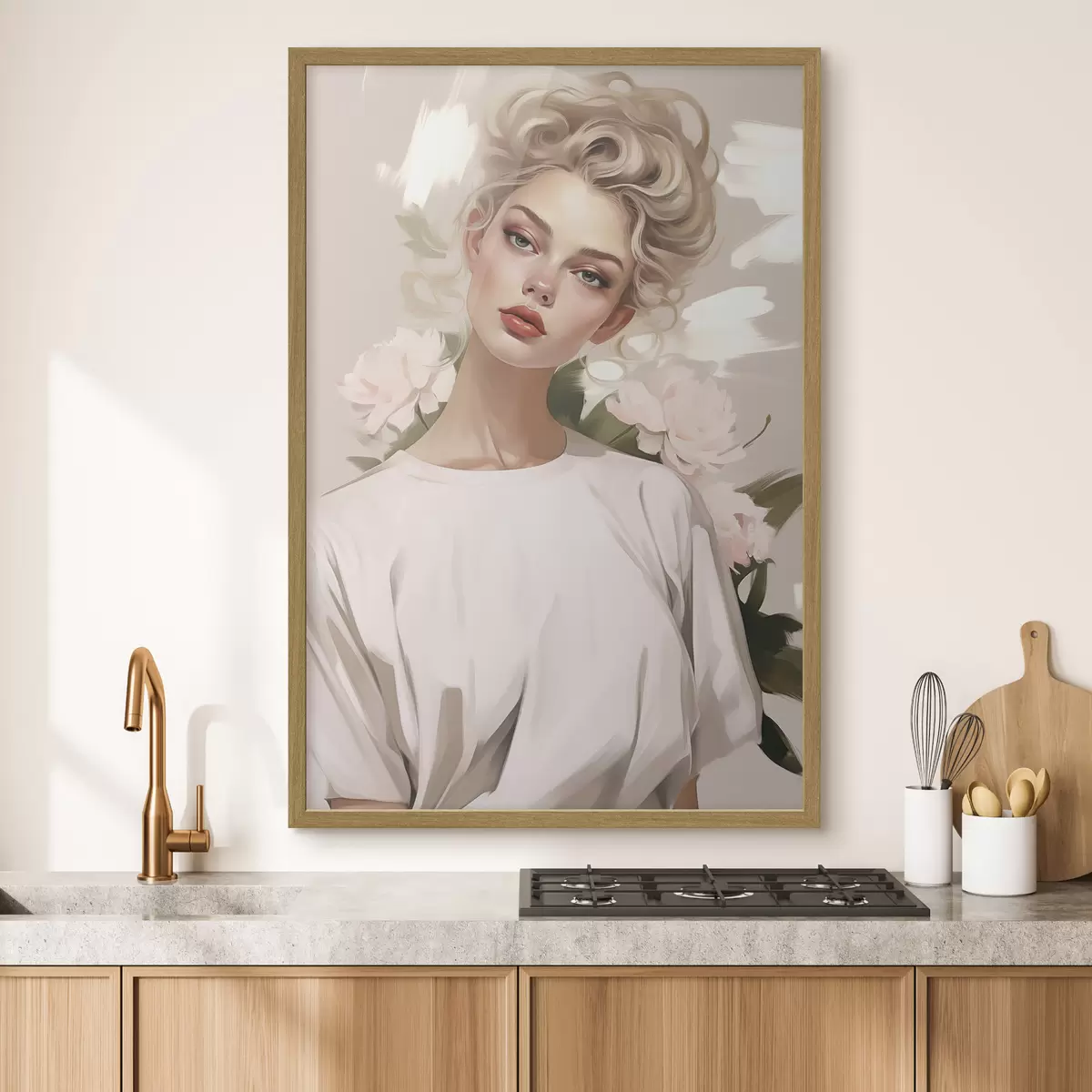 Poster Ritratto di una ragazza in maglietta f47340