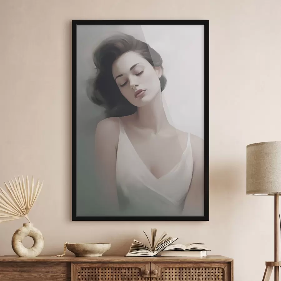 carta da parati Ritratto di una ragazza con gli occhi chiusi nr. f47342