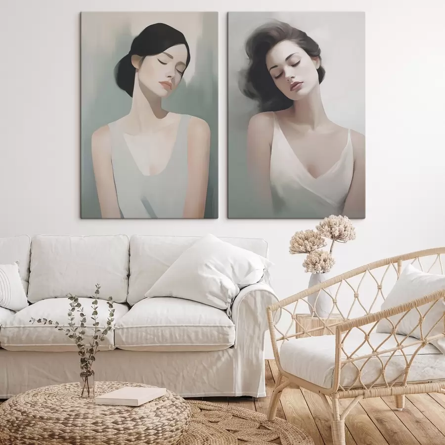 carta da parati Una ragazza con gli occhi chiusi nr. m01188