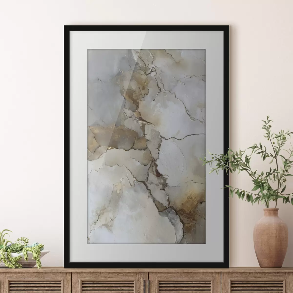 Poster imitazione di texture astratta con crepe f47117