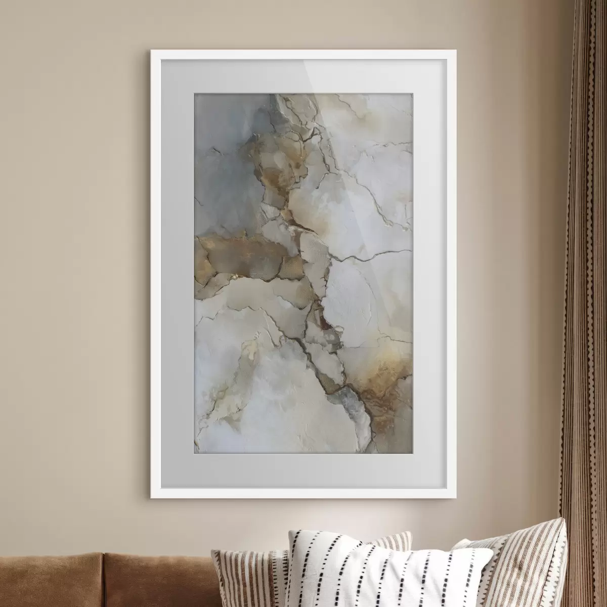 Poster imitazione di texture astratta con crepe f47117