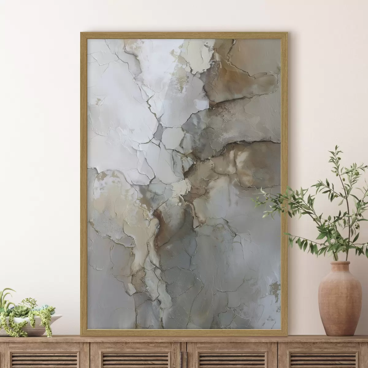 Poster imitazione di texture astratta con crepe f47118