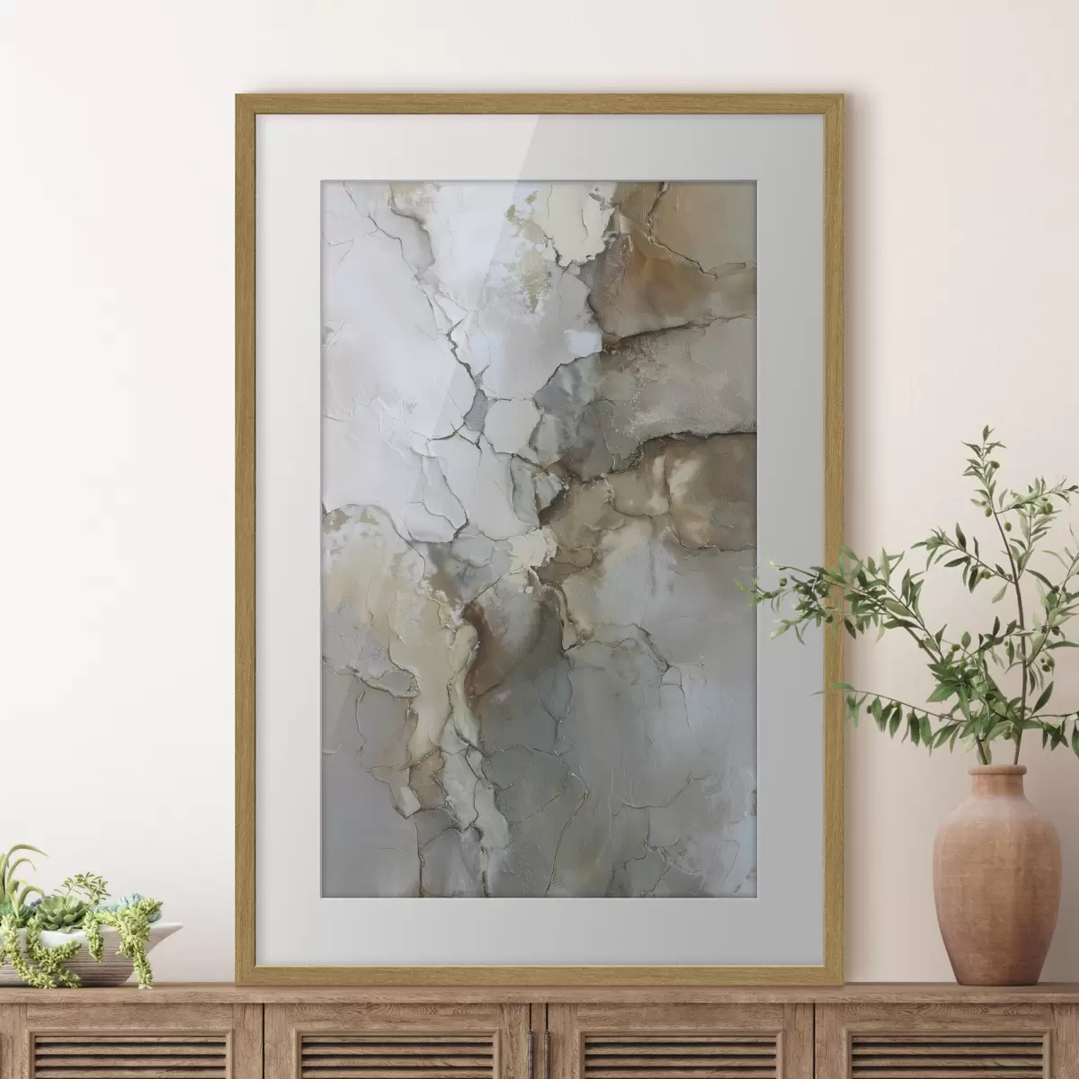 Poster imitazione di texture astratta con crepe f47118