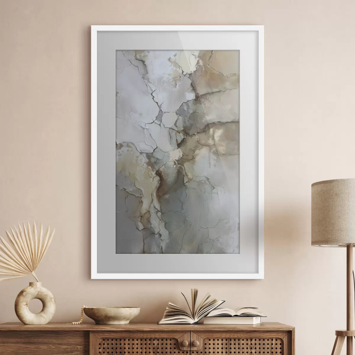 Poster imitazione di texture astratta con crepe f47118