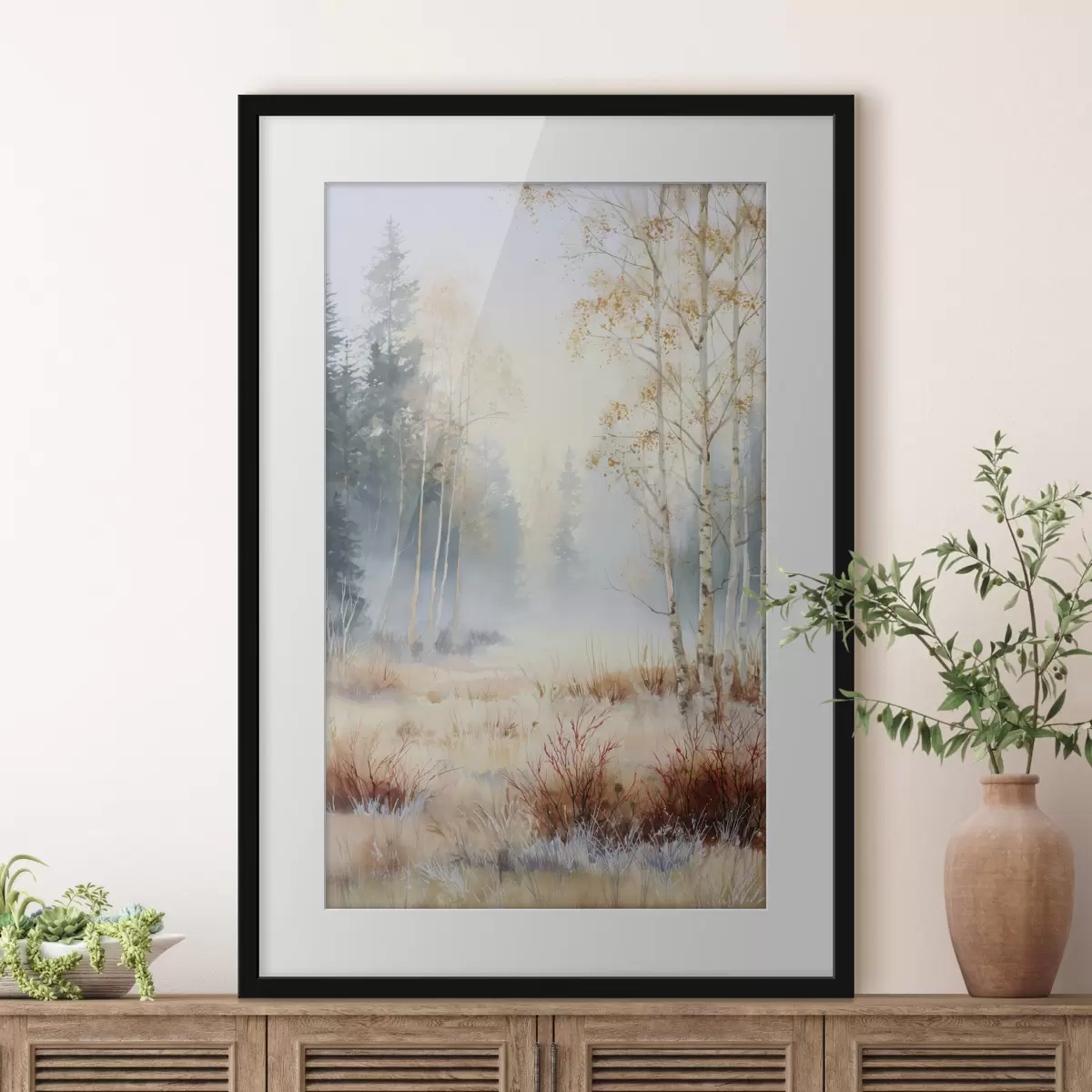 Poster paesaggio prime gelate nella foresta f47130