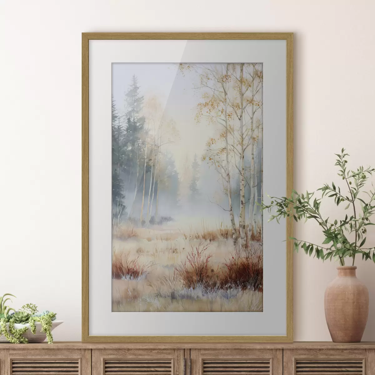 Poster paesaggio prime gelate nella foresta f47130