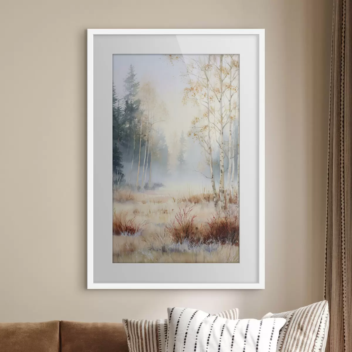 Poster paesaggio prime gelate nella foresta f47130