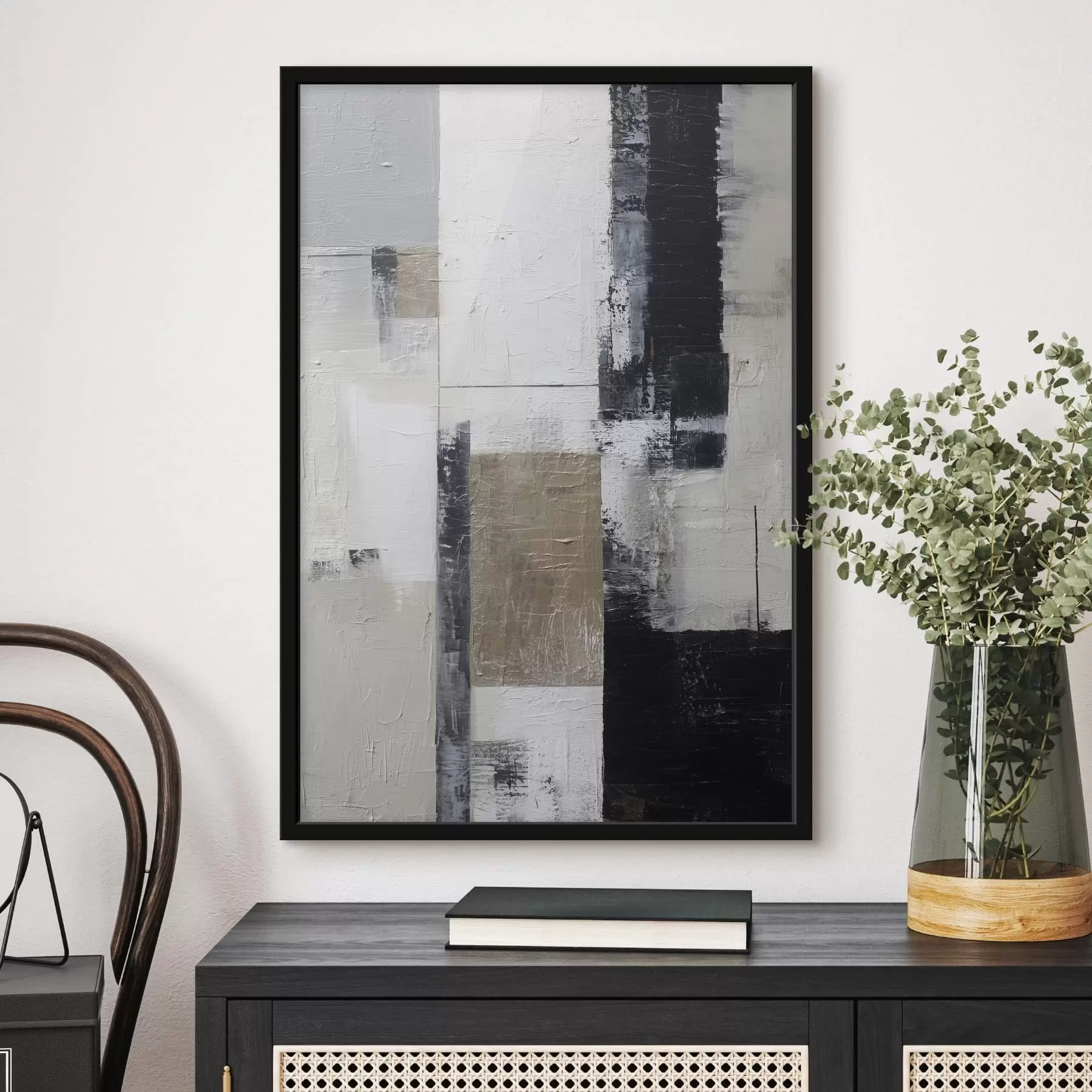 carta da parati astrazione contemporanea in colori contrastanti nr. f47133