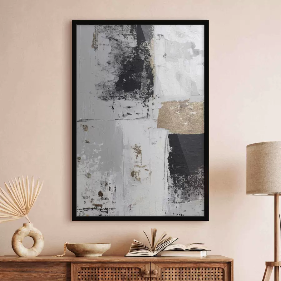 carta da parati astrazione contemporanea in colori contrastanti nr. f47134