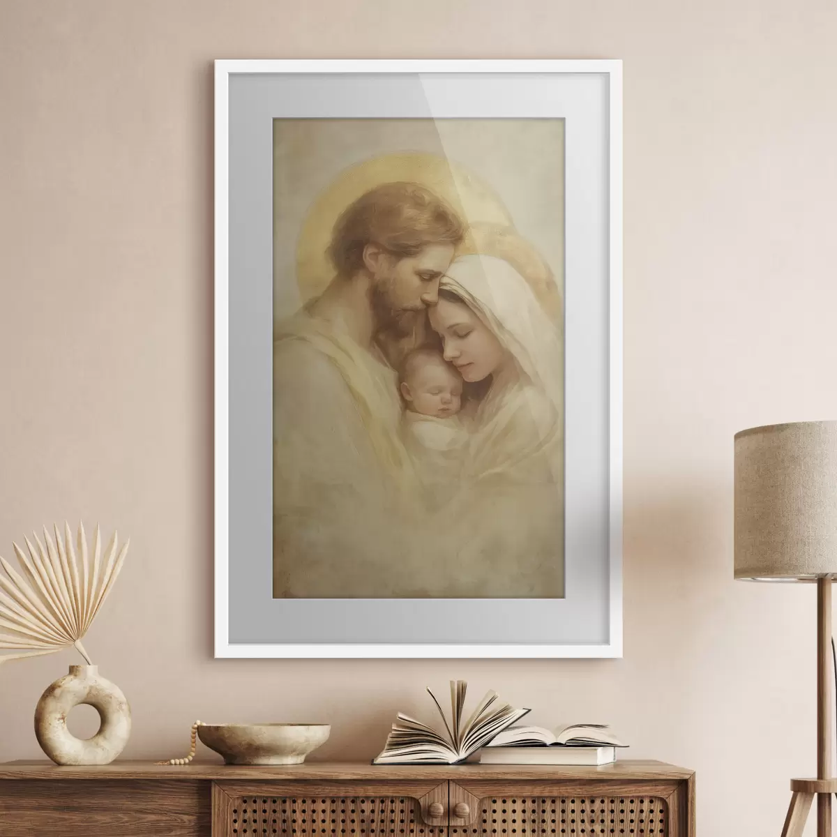 Poster Abbraccio della Sacra Famiglia f47141