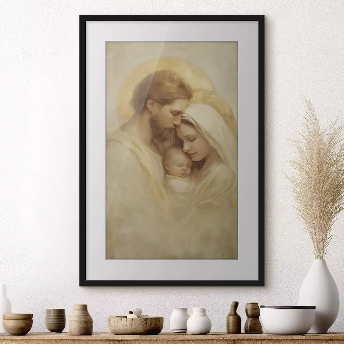 Poster Abbraccio della Sacra Famiglia f47141