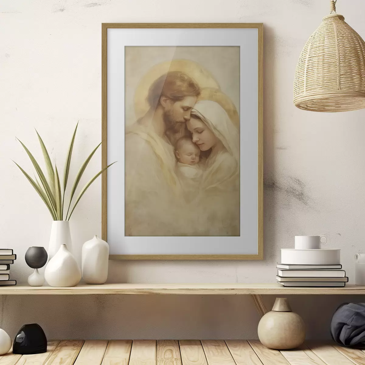 Poster Abbraccio della Sacra Famiglia f47141