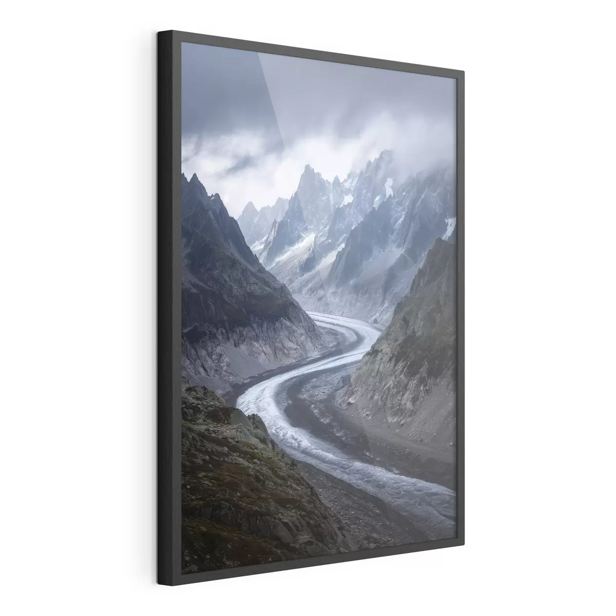 Poster paesaggio montano con nuvole f47142