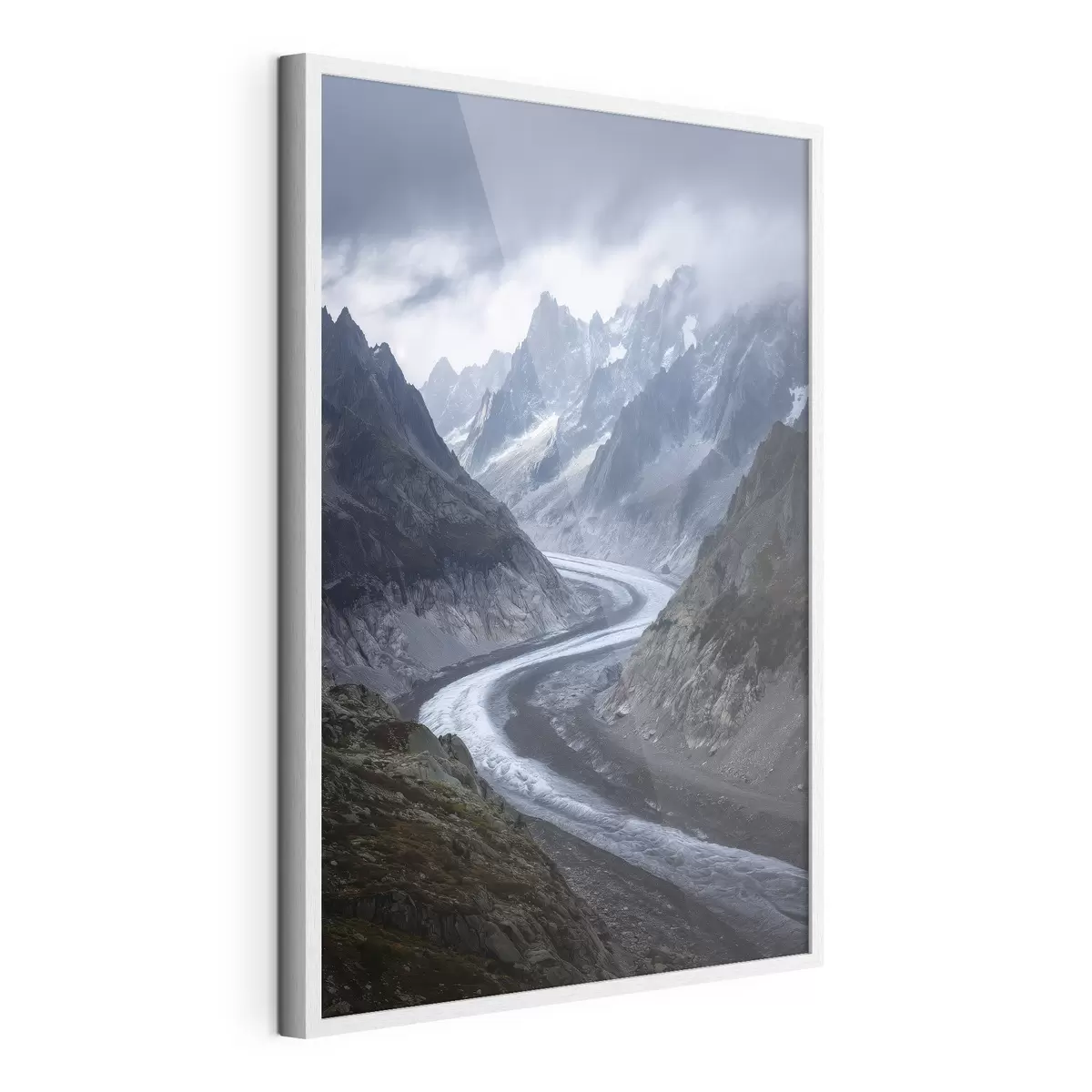 Poster paesaggio montano con nuvole f47142