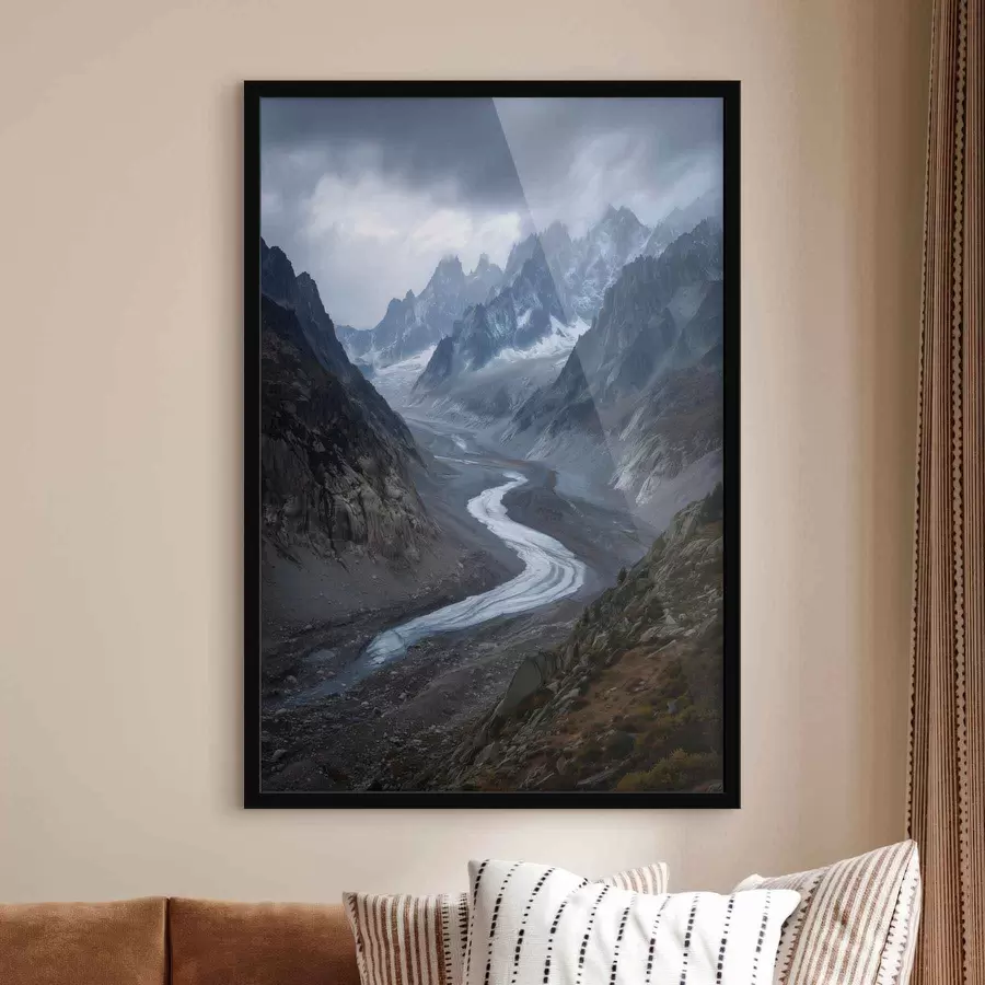 carta da parati paesaggio montano con nuvole nr. f47143