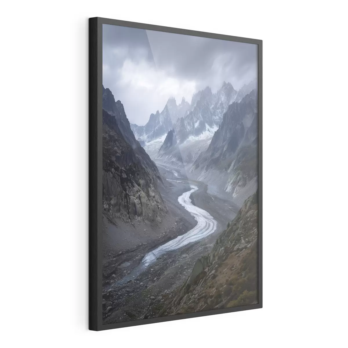 Poster paesaggio montano con nuvole f47143
