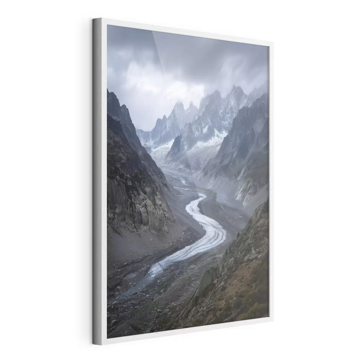 Poster paesaggio montano con nuvole f47143