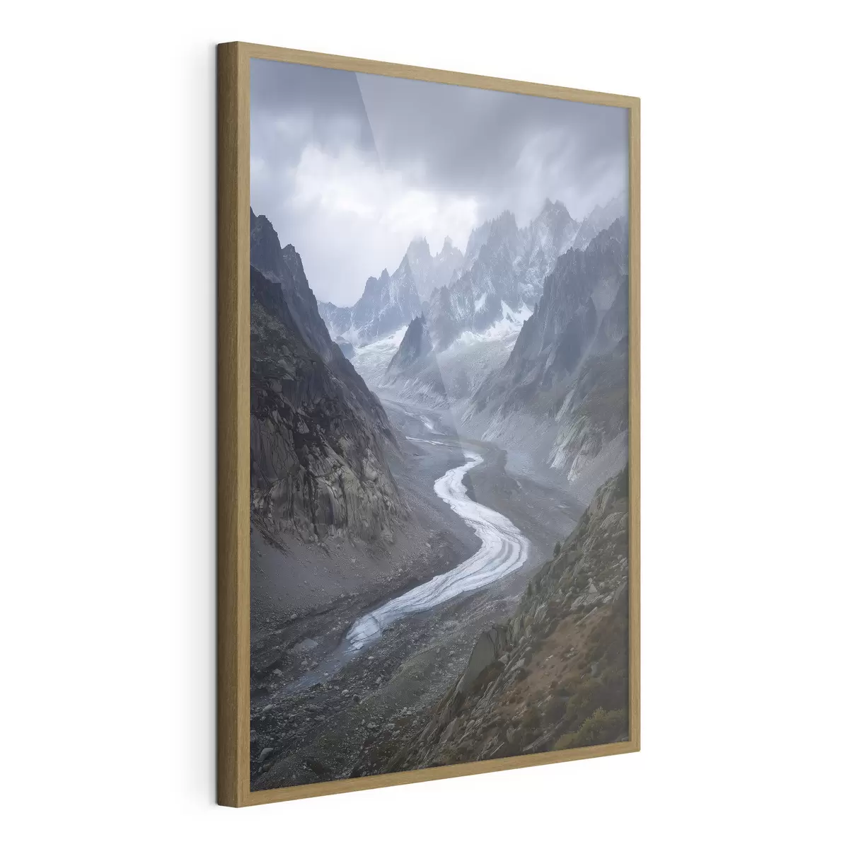 Poster paesaggio montano con nuvole f47143