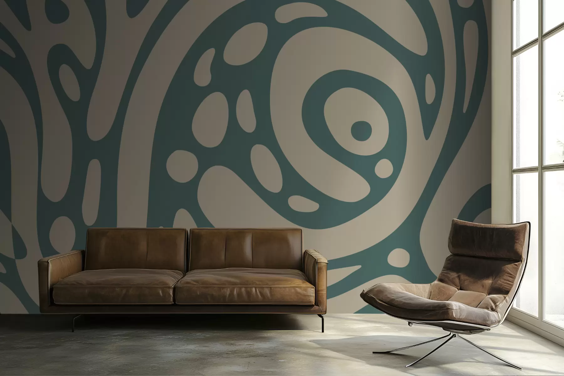 carta da parati Motivo astratto con forme organiche fluide nr. w05071