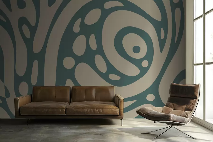 carta da parati Motivo astratto con forme organiche fluide nr. w05071