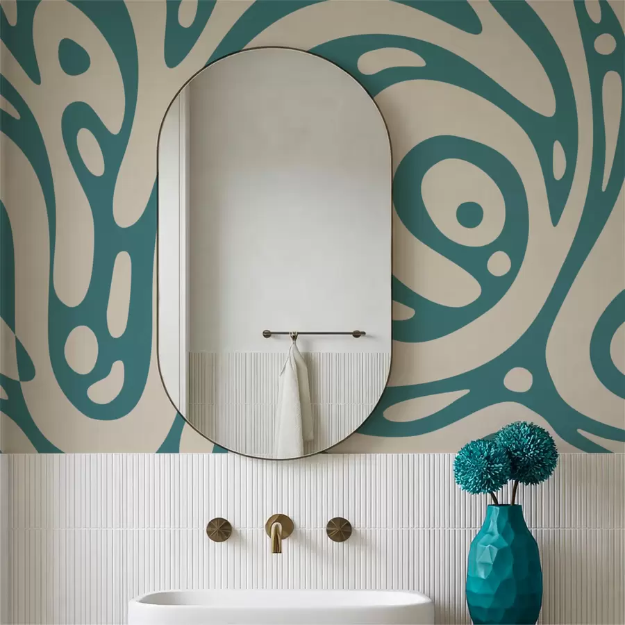 carta da parati Motivo astratto con forme organiche fluide nr. w05071