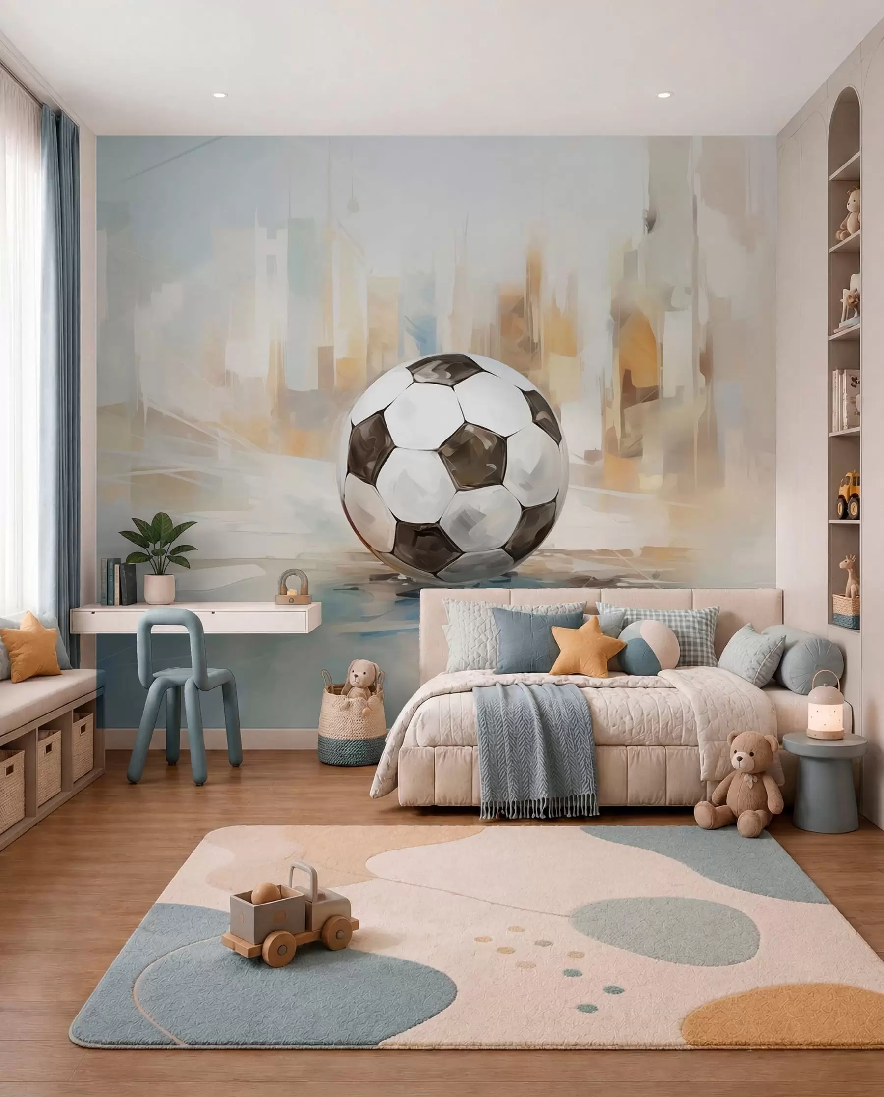 carta da parati Pallone in luce dipinta nr. w05102