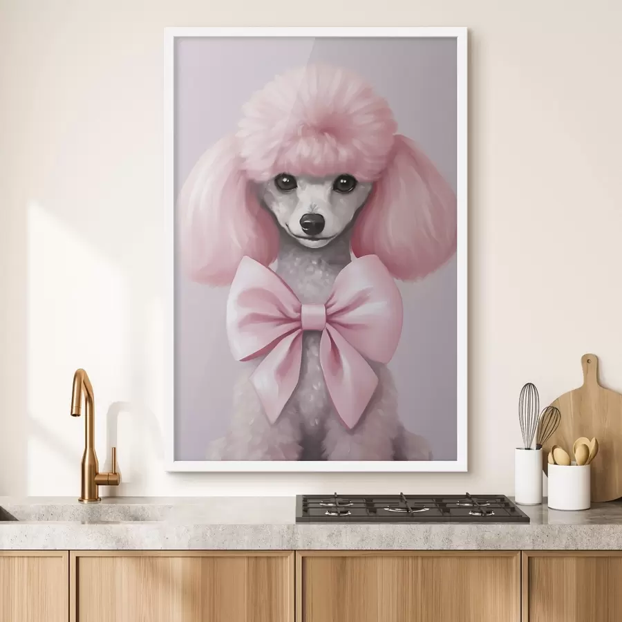 carta da parati Barboncino con fiocco nr. f47412